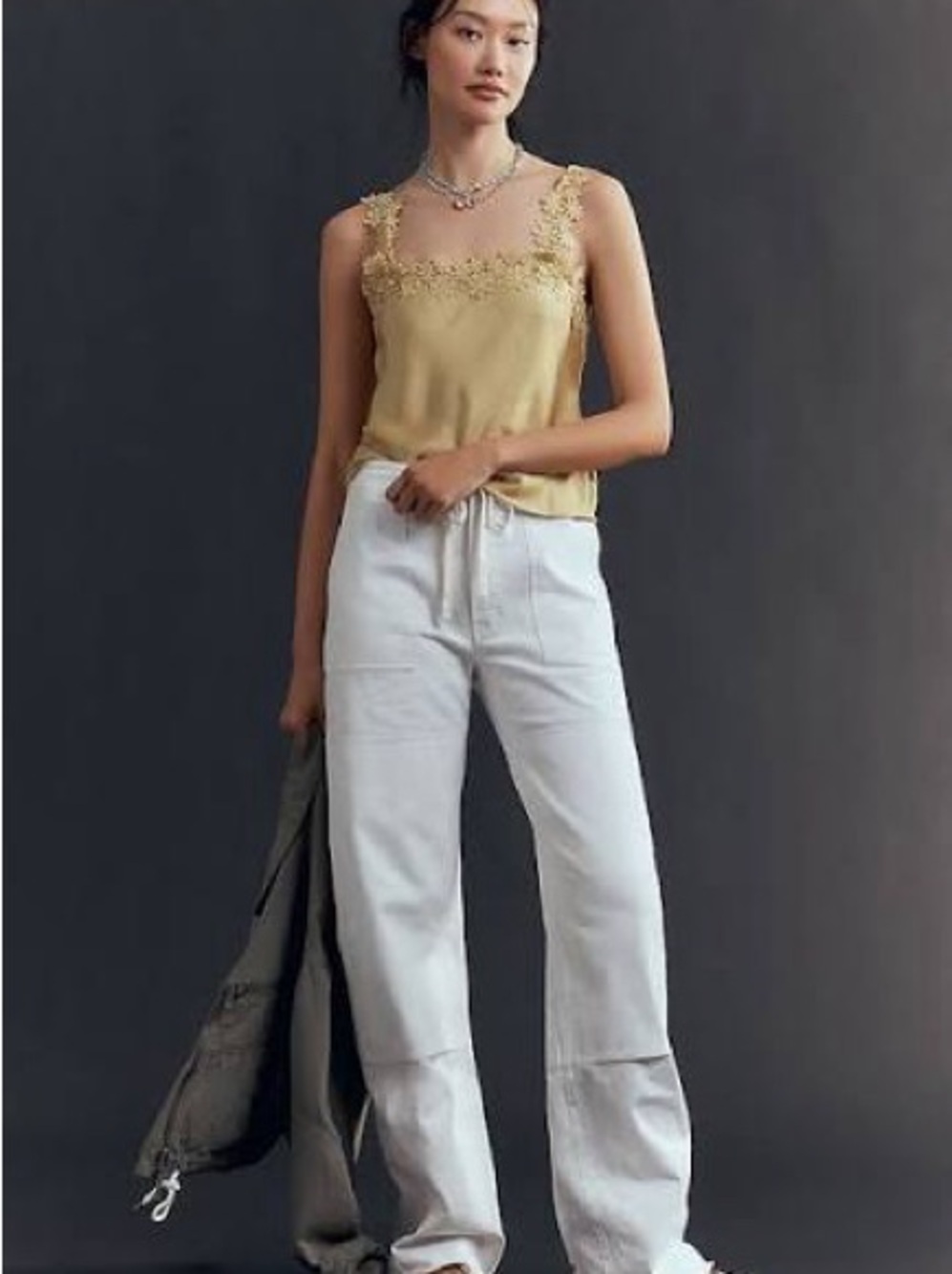 RE/DONE HIGH-RISE WIDE-LEG DRAWSTRING JEANS